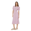 Pink - Front - Dorothy Perkins Womens-Ladies Ditsy Print Shirred Waist Midi Dress