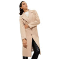 Camel - Front - Dorothy Perkins Womens-Ladies Single-Breasted Tall Boyfriend Coat