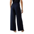 Navy - Back - Dorothy Perkins Womens-Ladies High Waist Petite Wide Leg Trousers