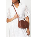 Brown - Front - Dorothy Perkins Womens-Ladies Daisy Woven Crossbody Bag