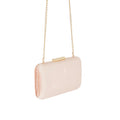 Blush - Back - Dorothy Perkins Womens-Ladies Brooke Satin Clutch Bag