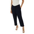 Navy - Front - Dorothy Perkins Womens-Ladies Petite Slim Trousers