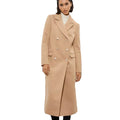 Camel - Front - Dorothy Perkins Womens-Ladies Longline Military Button Tall Coat