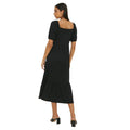 Black - Back - Dorothy Perkins Womens-Ladies Tiered Square Neck Midi Dress