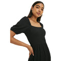 Black - Side - Dorothy Perkins Womens-Ladies Tiered Square Neck Midi Dress