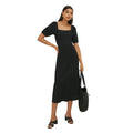 Black - Lifestyle - Dorothy Perkins Womens-Ladies Tiered Square Neck Midi Dress