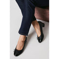 Black - Front - Good For The Sole Womens-Ladies Talia Block Heel Ballerina Flats