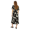 Black - Side - Dorothy Perkins Womens-Ladies Floral Front Tie Midi Dress