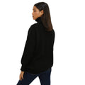 Black - Back - Dorothy Perkins Womens-Ladies Chunky Knit Roll Neck Longline Jumper