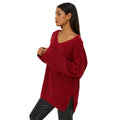 Cherry - Front - Dorothy Perkins Womens-Ladies V Neck Jumper