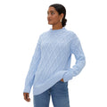 Light Blue - Front - Dorothy Perkins Womens-Ladies Bobble Diamond Stitch Jumper