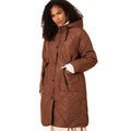 Chocolate - Front - Dorothy Perkins Womens-Ladies Padded Longline Parka