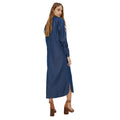 Washed Indigo - Back - Dorothy Perkins Womens-Ladies Denim Midi Shirt Dress