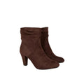 Brown - Front - Dorothy Perkins Womens-Ladies Ally Ruched Heeled Ankle Boots