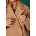 Camel - Pack Shot - Dorothy Perkins Womens-Ladies Military Plus Coat