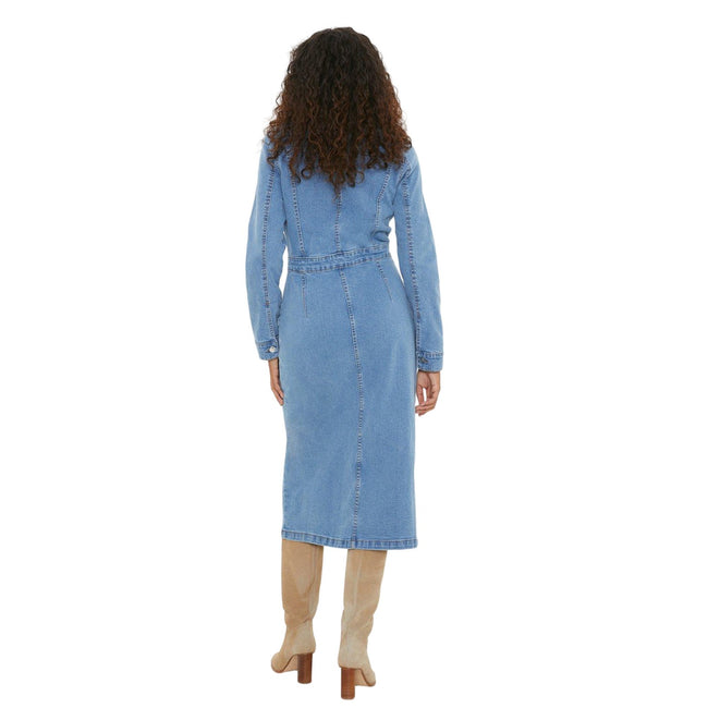 Buy DOROTHY PERKINS Women Blue Solid Denim Shirt Dress - Dresses for Women  7281667 | Myntra