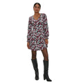 Multicoloured - Lifestyle - Dorothy Perkins Womens-Ladies Floral V Neck Long-Sleeved Mini Dress