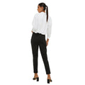 Black - Back - Dorothy Perkins Womens-Ladies Ponte Pintuck Detail Seams Trousers