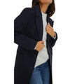 Navy - Side - Dorothy Perkins Womens-Ladies Maxi Single-Breasted Coat