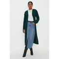 Bottle Green - Front - Dorothy Perkins Womens-Ladies Cable Knit Maxi Cardigan