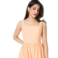 Peach - Lifestyle - Dorothy Perkins Womens-Ladies Poplin Square Neck Midi Dress