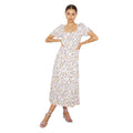 White - Lifestyle - Dorothy Perkins Womens-Ladies Floral Sweetheart Petite Puffed Midi Dress