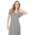 White-Black - Lifestyle - Dorothy Perkins Womens-Ladies Floral Ruched Front Flutter Midi Dress