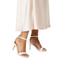 White - Side - Dorothy Perkins Womens-Ladies Tasha Barely There Stiletto Heel Sandals