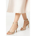 Gold - Front - Dorothy Perkins Womens-Ladies Tasha Barely There Stiletto Heel Sandals