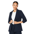 Navy - Front - Dorothy Perkins Womens-Ladies Ruched Blazer