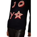 Navy - Side - Dorothy Perkins Womens-Ladies Joy Glitter Christmas Jumper