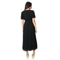 Black - Back - Dorothy Perkins Womens-Ladies Lace Pleated Midi Dress