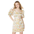 Multicoloured - Front - Dorothy Perkins Womens-Ladies Floral Jacquard Square Neck Mini Dress