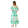 Green - Back - Dorothy Perkins Womens-Ladies Floral Bardot Midi Dress