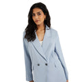 Blue - Side - Dorothy Perkins Womens-Ladies Petite Slim Blazer