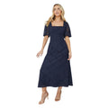 Navy - Lifestyle - Dorothy Perkins Womens-Ladies Lace Square Neck Petite Midi Dress