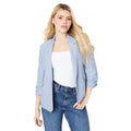 Blue - Front - Dorothy Perkins Womens-Ladies Ruched Blazer