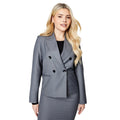 Grey Marl - Front - Dorothy Perkins Womens-Ladies Double-Breasted Boxy Blazer