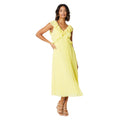 Lemon - Front - Dorothy Perkins Womens-Ladies Pleated Chiffon Frill Midi Dress