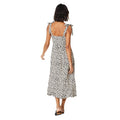 White-Black - Back - Dorothy Perkins Womens-Ladies Animal Print Tie Shoulder Midi Dress