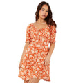 Rust - Front - Dorothy Perkins Womens-Ladies Sweetheart Petite Mini Dress