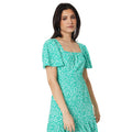 Green - Lifestyle - Dorothy Perkins Womens-Ladies Ditsy Print Square Neck Flutter Midi Dress