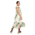 Green - Back - Dorothy Perkins Womens-Ladies Tropical Ruffle Hem Plus Midi Dress