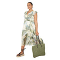 Green - Front - Dorothy Perkins Womens-Ladies Tropical Ruffle Hem Plus Midi Dress