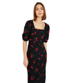 Black - Lifestyle - Dorothy Perkins Womens-Ladies Floral Seamed Midi Dress