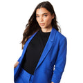 Cobalt - Side - Dorothy Perkins Womens-Ladies Petite Ruched Blazer