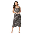 Monochrome - Front - Dorothy Perkins Womens-Ladies Floral Petite Sleeveless Midi Dress