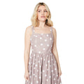 Mocha - Lifestyle - Dorothy Perkins Womens-Ladies Polka Dot Poplin Square Neck Midi Dress