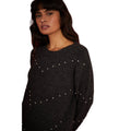 Black - Side - Dorothy Perkins Womens-Ladies Zig Zag Embellished Jumper