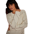 Ivory - Side - Dorothy Perkins Womens-Ladies Zig Zag Embellished Jumper